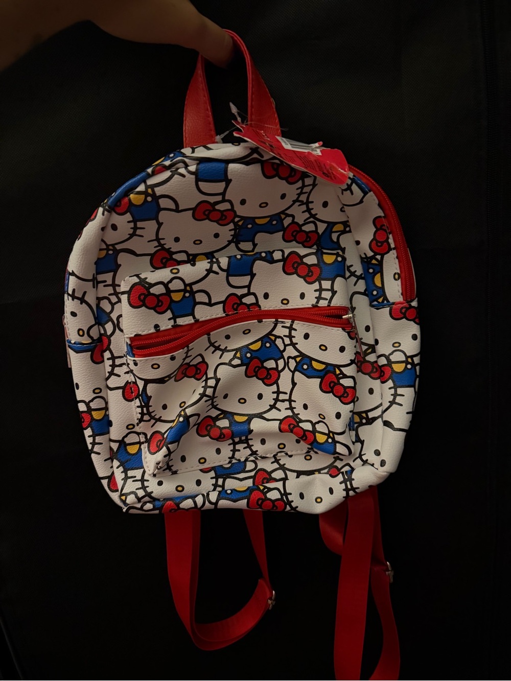 Hello Kitty Kids Backpack in White, Red & Blue